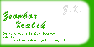 zsombor kralik business card